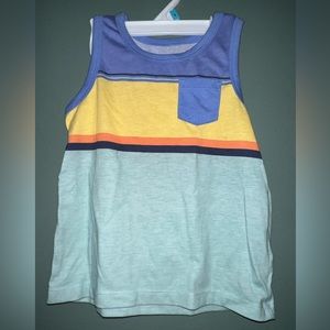 3t blue yellow and green tank top
